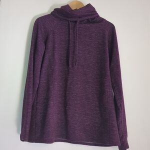 Lot 2 32 Degree Heat Sweat Shirts Women's  Large Purple/Green Cowl Neck Active